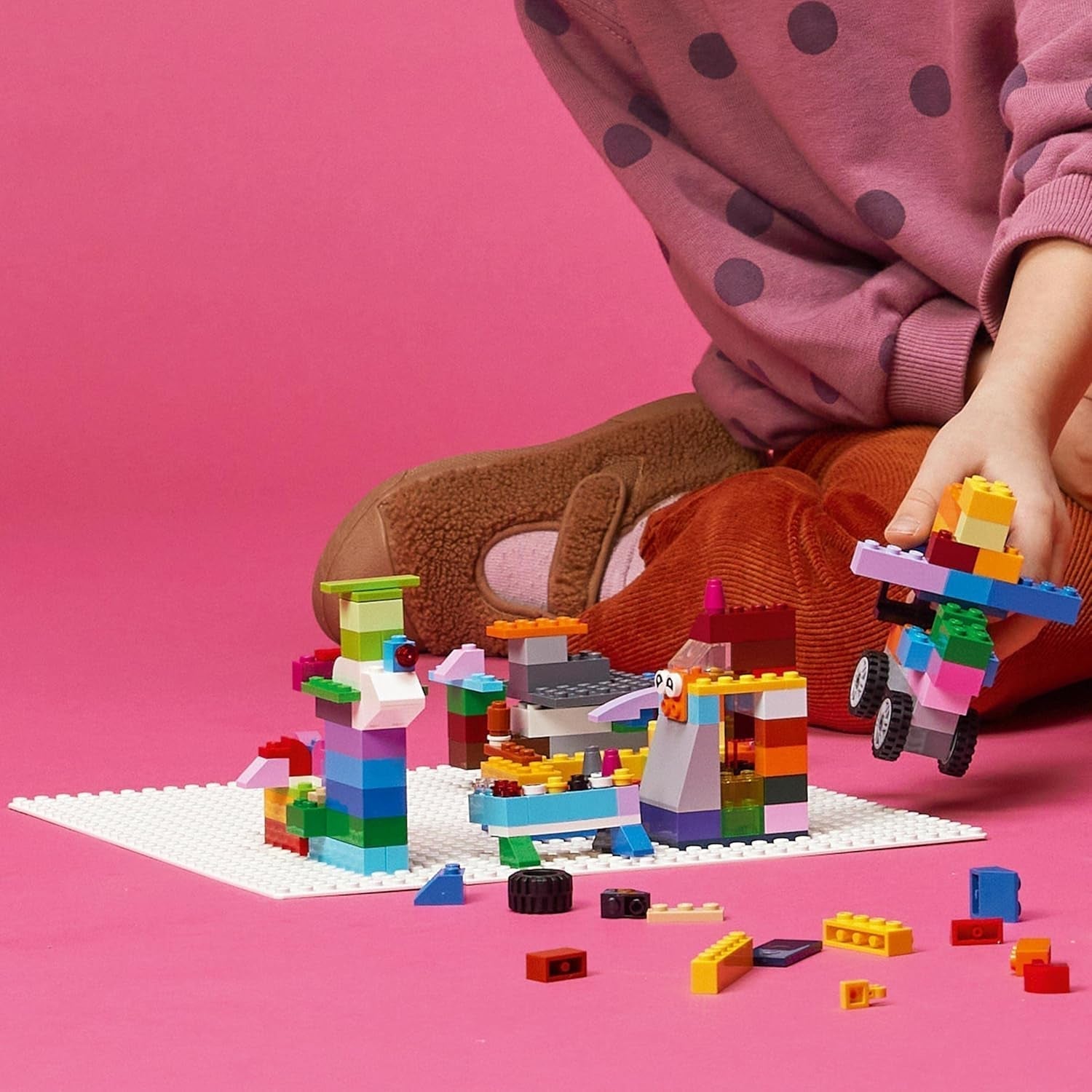 LEGO 11026 Klassisk hvid byggeklods Firkantet bundplade med 32X32 fordybninger som basissæt Byggelegetøjsbyggesæt Besuche den LEGO-Store