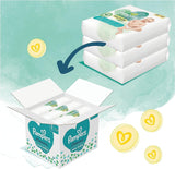 Harmonie Babyblesæt Størrelse 2 (4-8 kg, 240 stk.) MÅNEDSÆSKE og Harmonie Aqua Baby Vådservietter Box 720 Servietter (15 x 48), Baby Essentials
