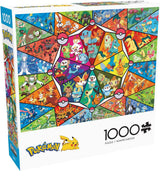 Buffalo Games - Pokemon - Farvet glas starter - puslespil 1000 brikker Puslespil Naty Shop