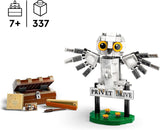 LEGO Harry Potter Hedwig i Liguster Drive 4 Børnelegetøjsuglesæt, bygbar dyrefigur med Hogwarts kuffert, lille gave til drenge, piger og alle fans fra 7 år 76425 Byggesæt Besuche den LEGO-Store