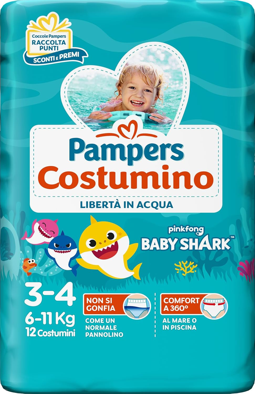 Pampers Il Costumi, 12 stk., str. 3 (6-11 kg)