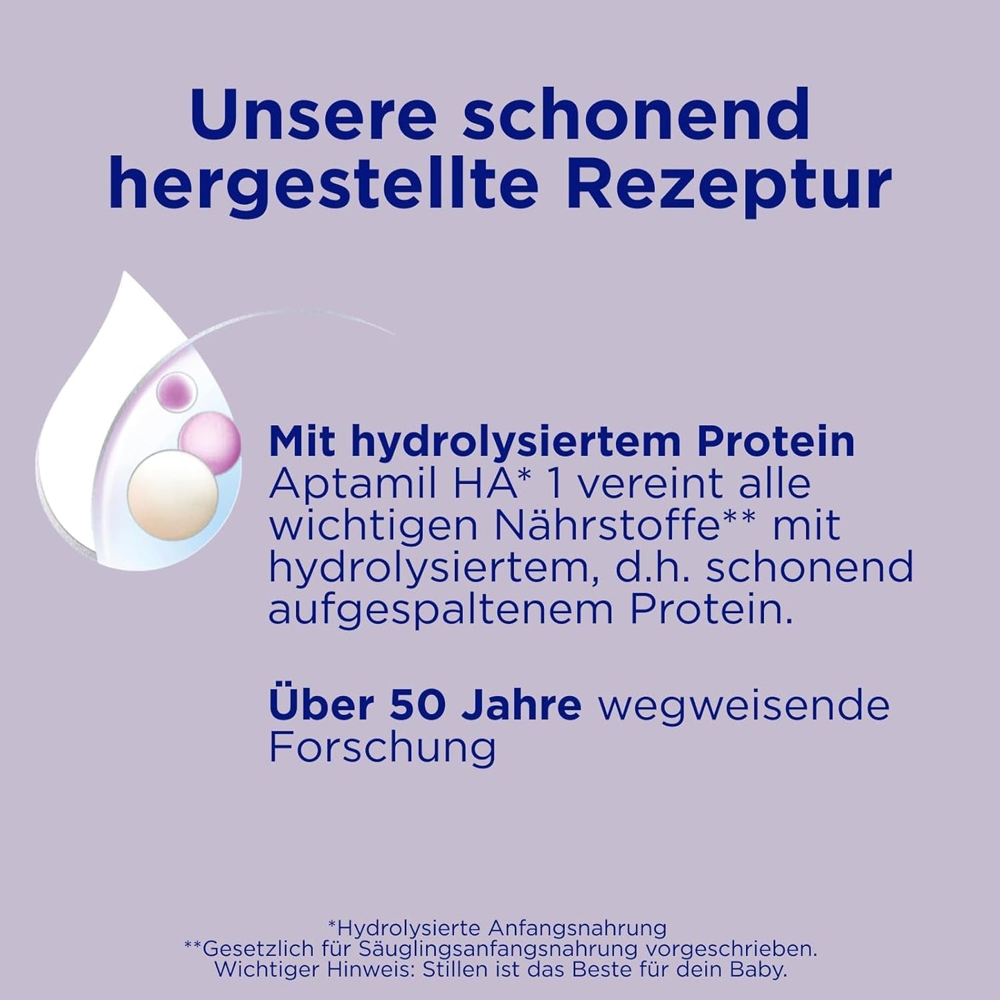 Aptamil HA 1 - Modermælkserstatning fra fødslen, med DHA, laktosefri, palmeoliefri, babymad, mælkepulver, 1 x 800 g