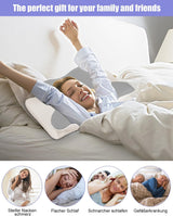 Nakkepude, Sidestøttepude, Memory Foam Pude, Ortopædisk Pude, Ergonomisk Nakkestøttepude til optimal støtte Ryg- og mavesidestøttepude (62 X 41 X 13CM) Cervikal ortopædiske puder Naty Shop
