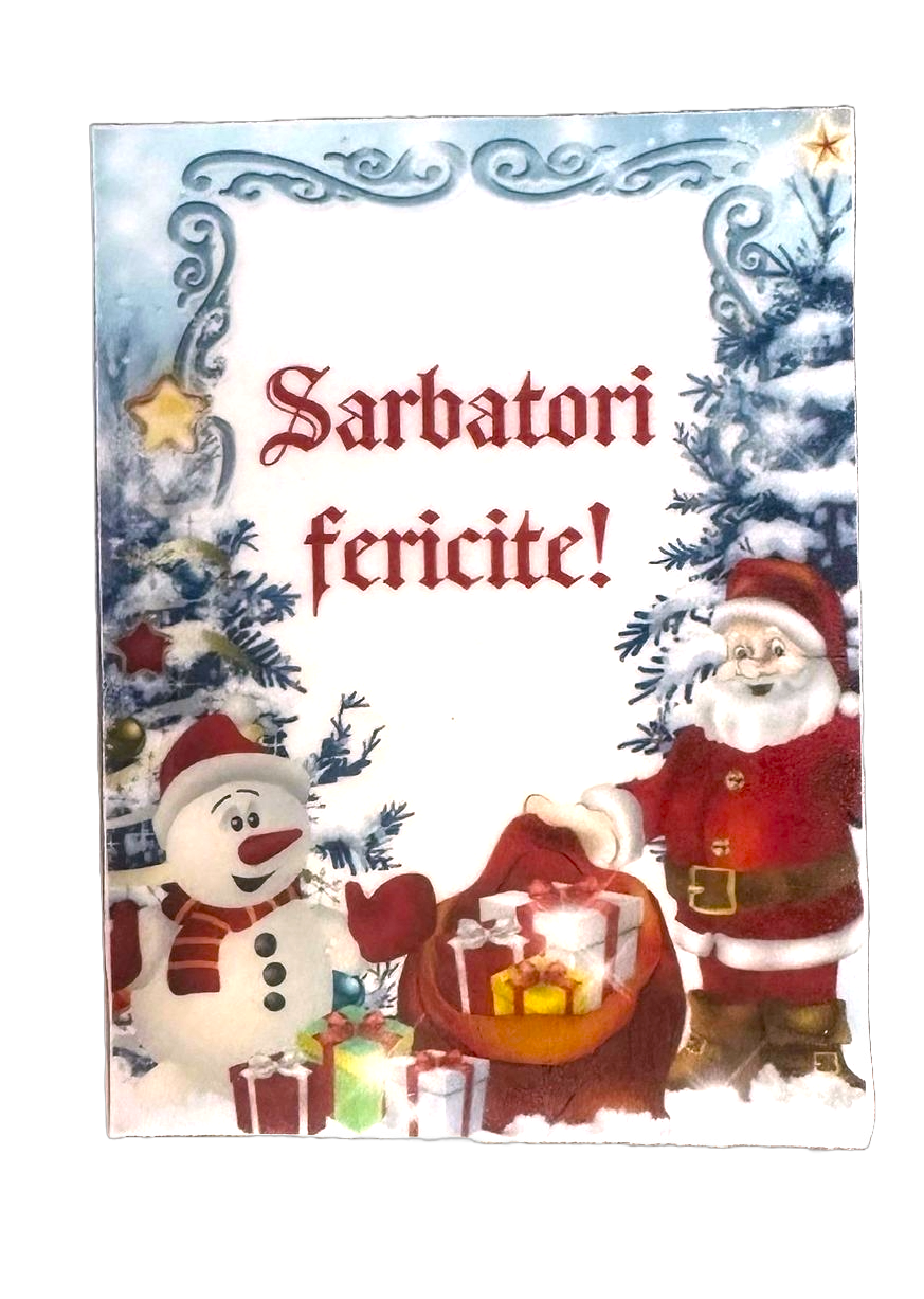 Spiselig sukkerdekoration - "Glædelig ferie!" Dekorationer fra Nati Shop Sugar Paste
