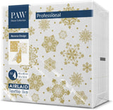 PAW - Airlaid servietter (40 X 40 Cm) I 50 stykker I Perfekt til jul, vinter, helligdage I Juleaften Bordpynt I Airlaid stoflignende servietter Vintergrene I Vintergrene