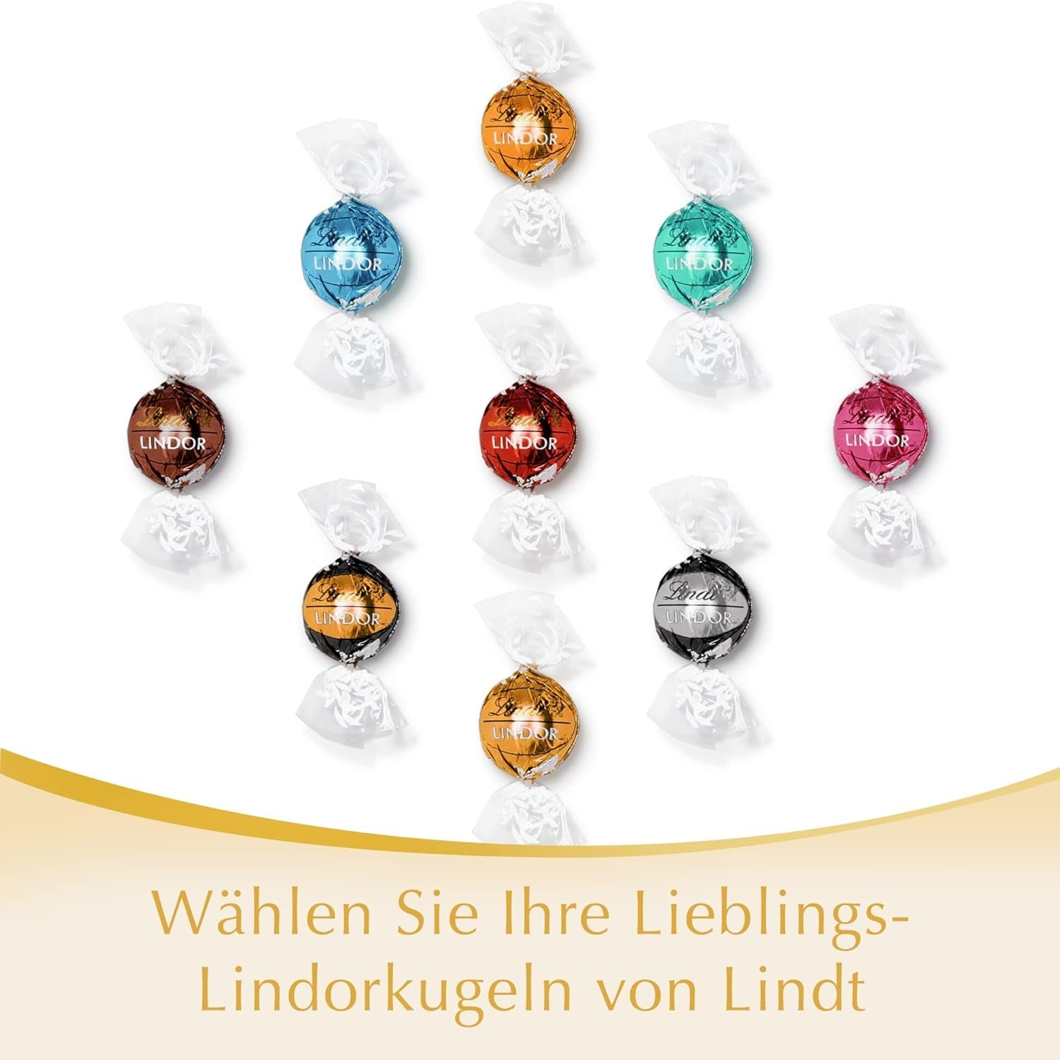 Lindor hvide chokoladekugler | 400 g ca. 30 hvide chokoladekugler med smelte-i-mund-fyld | Gave af chokolade | Chokoladegave (pakke med 2)