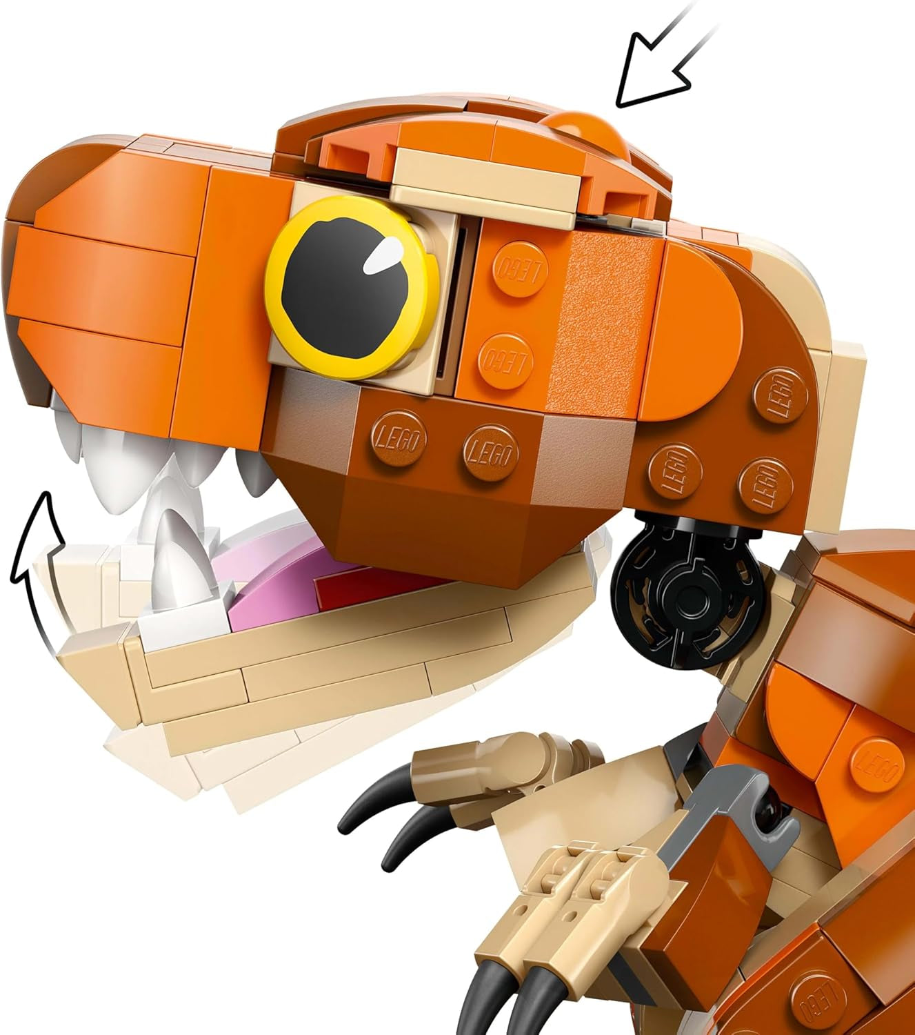 LEGO Jurassic World Little Eatie: T.Rex byggelegetøj til drenge og piger 7 år gammel dinosaurbyggesæt Gavemodel til børn med bevægelig mund, hoved og hale 76967 Byggesæt Besuche den LEGO-Store