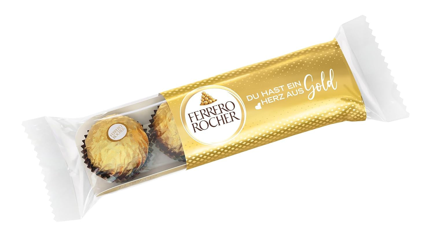 Ferrero Rocher - Sprøde og cremede hasselnøddepraliner - Valentinsdagsgave til ham og hende - 16 pakker med 4 individuelle praliner
