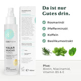 Rosemary Oil Hair Tonic Spray 100ml - Rosemary Oil Spray accelererer naturligt hårvæksten - Hårvækstmiddel for kvinder og mænd - Hårtabsserum - Rosemary Hair Oil fra Cosphera Hair Care Naty Shop