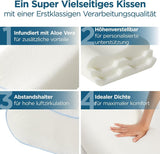 ORTHOVERSE ortopædisk pude - nakkestøttepude, sovepude, pude, memory foam pude, pude, nakkesmerter pude - højdejusterbar, aloe vera betræk, lægehjælp Naty Shop Cervical Ortopædiske puder