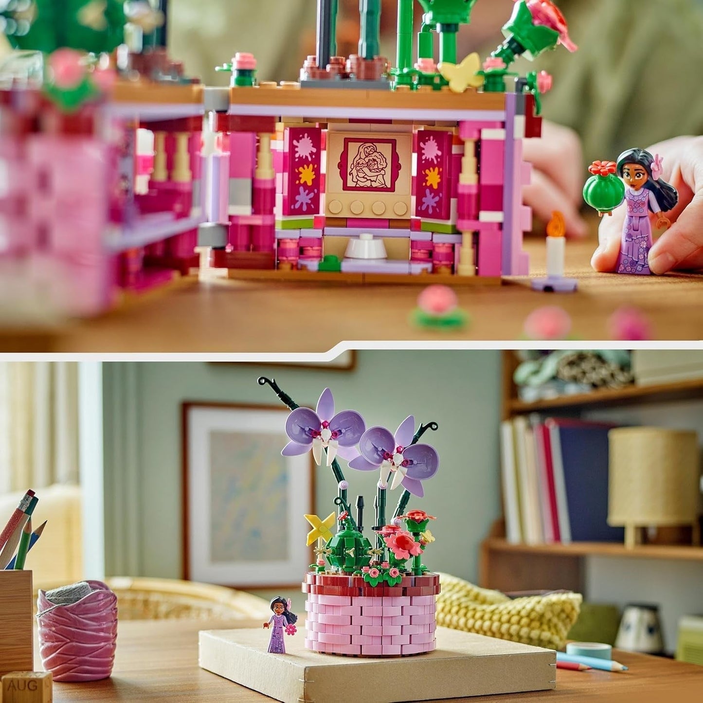 LEGO Ç€ Disney Encanto Isabellas urtepotte, byggelegetøjsorkidésæt til børn, dekorativt byggesæt med minidukke fra filmkarakterer, gaveidé til piger og drenge fra 9 år 43237 Byggesæt Beuche den LEGO-Store