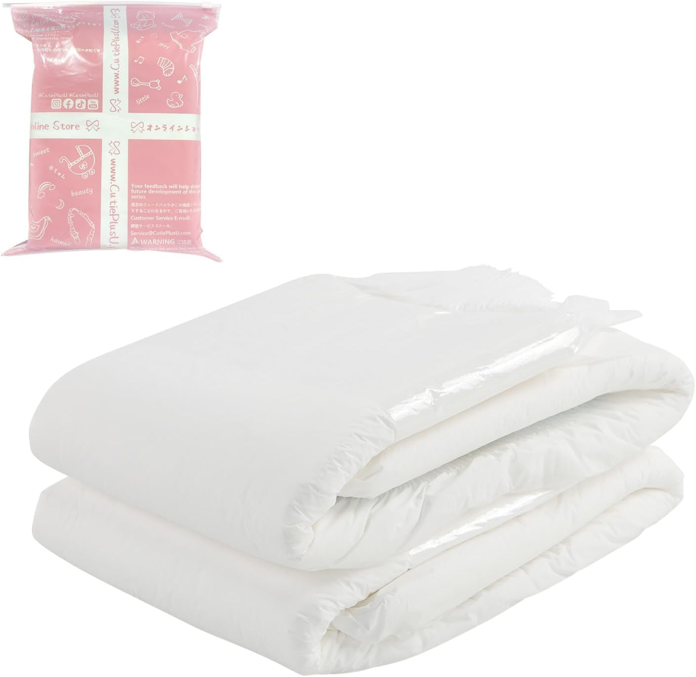 CutiePlusU voksenbleer, tør overflade, maksimal absorptionsevne natten over, engangsble til inkontinens - blå, 2 stk. (medium 71-96 cm)