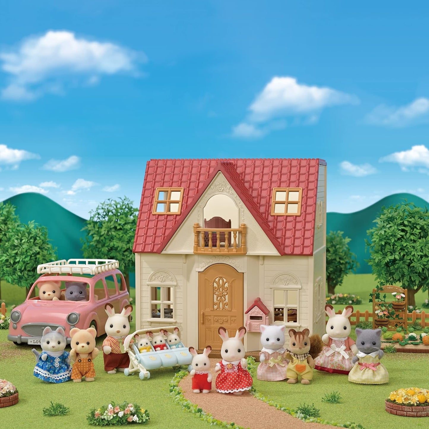 L5567 NYT Starterhus, flerfarvet L5706 Milk Bunny Family - Dukkehusfigurer