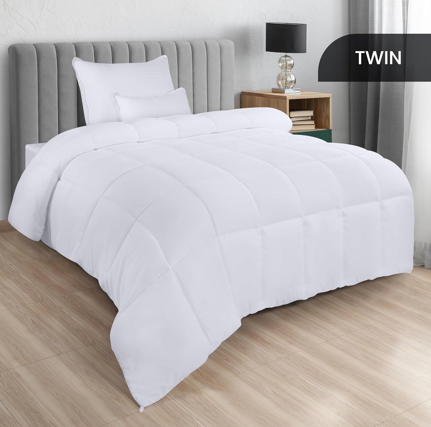 Utopia Sengetøj FBA_B01JPECQF8 Dobbeltdyne, hvid, polyester, tvillinger Dyner og dyner Naty Shop
