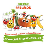FRECHE FREUNDE Økologiske jordbærfrugtchips, frysetørrede frugtchips, naturligt skåret tørret frugt uden tilsat sukker, vegansk, laktosefri, glutenfri, pakke med 12 (12 x 12g)