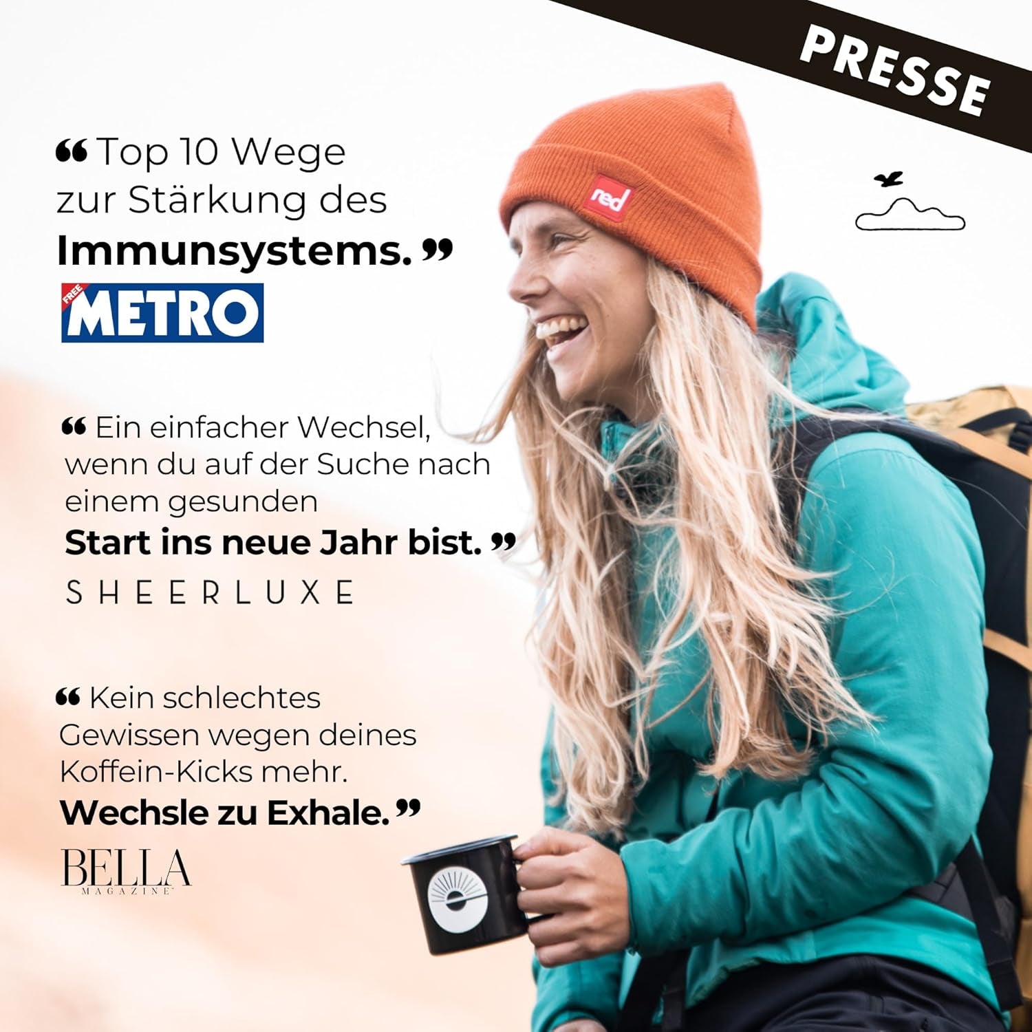 EXHALE Bio GANZE BOHNEN – Dunkel Gerösteter Kaffee – 450g Packung – Mykotoxinfrei & Geeignet für Bulletproof Coffee – Single Origin og 100% Arabica Bohnen