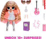 LOL overraskelse! Tweens Neon Pop Stars - Thea Stars - 1 modedukke med baggrundsbelyste overraskelser og over 10 Pop Star-tøj og tilbehør, inklusive hendes hot pink guitar, gave til børn fra 4 år og opefter