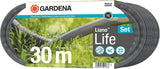 Gardena Liano Life 1/2 tommer tekstilslange, sæt 30m: Ekstremt fleksibel tekstilhaveslange med PVC inderslange, knækfri, let, vejrbestandig (18457-20)
