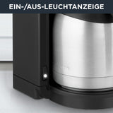 Rowenta Adagio Filter Espressomaskine, Termokande i rustfrit stål, Holder kaffen varm i op til 4 timer, Kapacitet på 10-15 kopper, 1,25 L Kapacitet, Aftagelig filterkurv, Autosluk, Sort, CT3818