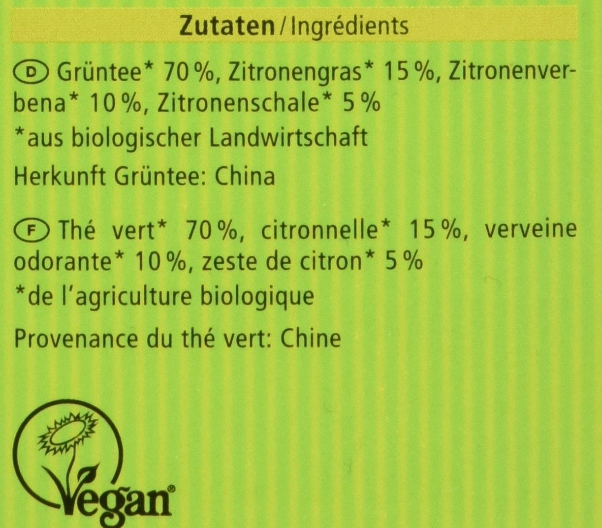 Økologisk grøn te med citron, 20 poser, 40 g