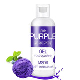 Gel-madfarve - 100 ml, Gel-madfarve til kager, bagning, småkager, makroner - koncentreret sukkerfri madfarve til kagedekoration, drikkevarer, påskeæg, DIY-slime (hvid)