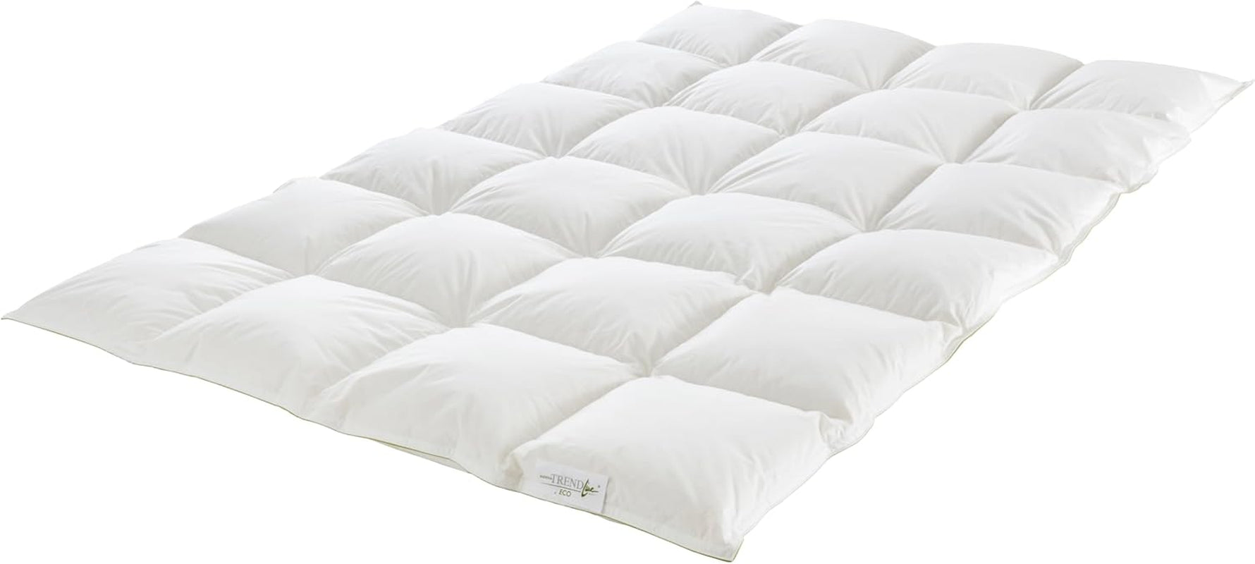 Badenia Trendline Eco varm dyne med 90% dun og 10% fjer klasse I, 135 X 200 cm, hvid, Oeko-Tex certificeret, produceret i henhold til den tyske kvalitetsstandard Dyner og dyner Naty Shop
