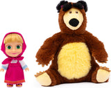 Masha og Michka 12 cm Masha dukke og 20 cm Bärka plyslegetøj til børn fra 3 år og op MHA21