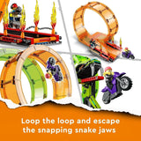 LEGO 60339 City Stuntz Stuntz Show Double Looping Sæt, inkl. rampe, monstertruck, 2X motorcykel og 7 minifigurer, legetøj til børn over 7 år Byggesæt Besuche den LEGO-Store