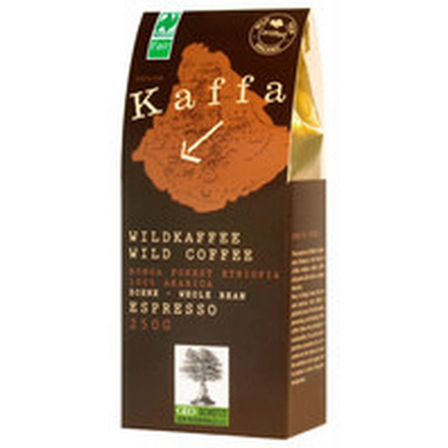 Espresso "Kaffa", hele vilde kaffebønner (250 g) - Økologisk