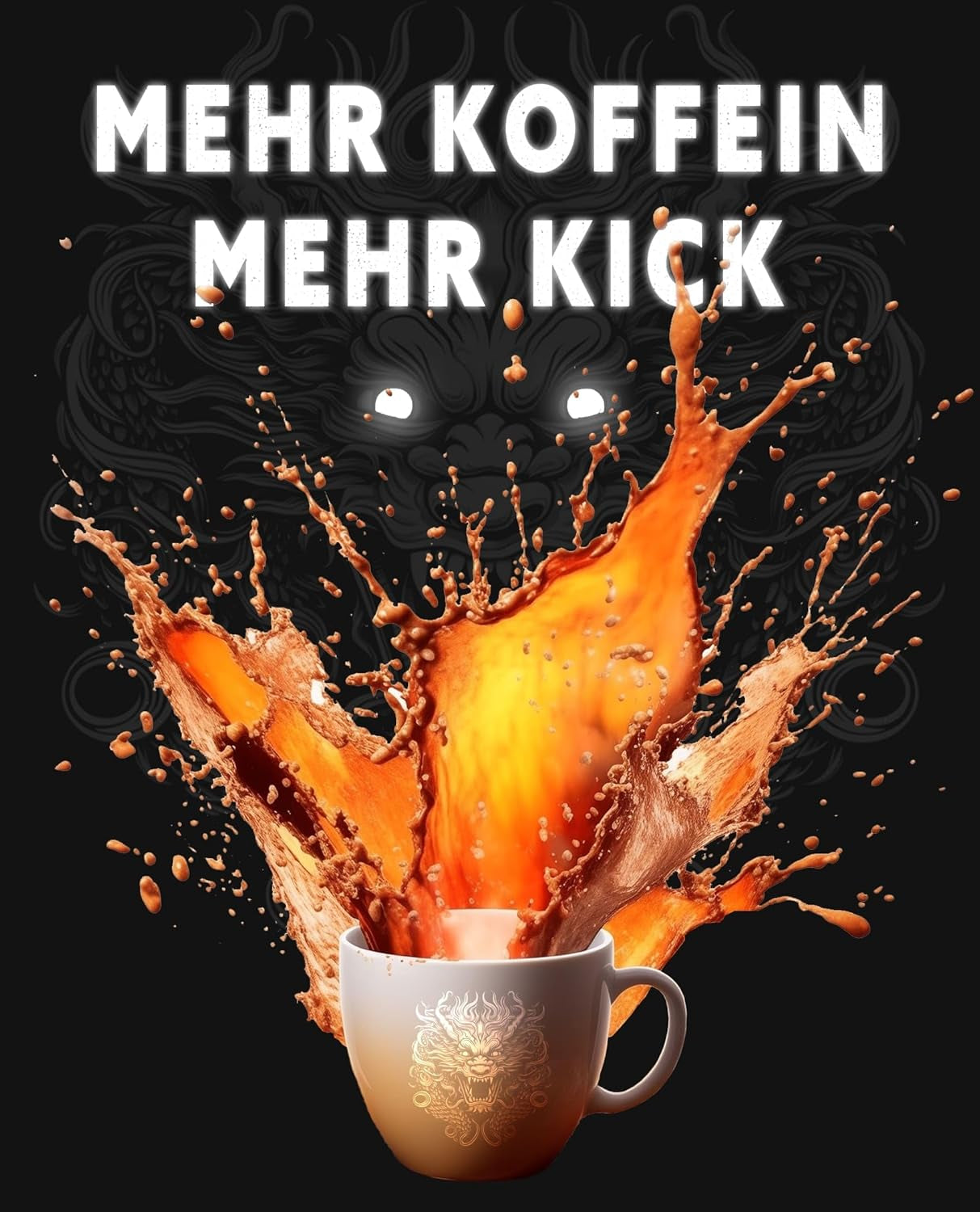Black Dragon Espresso 100% Robusta - Ekstra stærke ristede kaffebønner - Meget stærk og fyldig kaffe med højt koffeinindhold - Meget stærk espresso