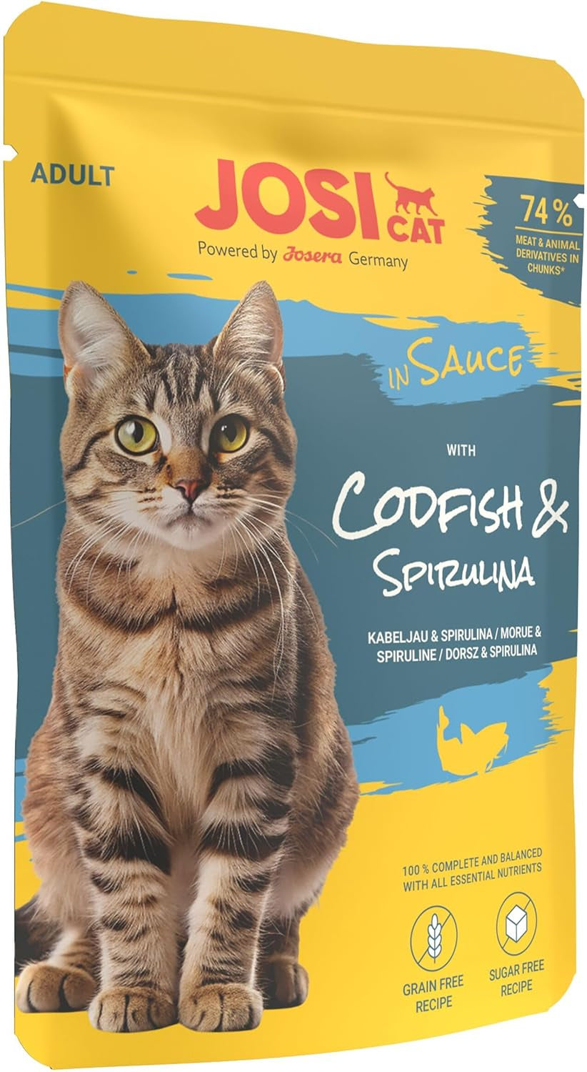 Multipak blandet udvalg i sauce (12 x 85 g) | Voksen | Premium vådfoder i sauce til udvoksede katte Multipack myth 4 Sorten | Ohne Konservierungsmittel | 12 pakke