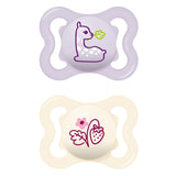 MAM Air Silikonesut 2 Pack Ekstra let og luftigt design Tandvenlig babysut Lavet af MAM SkinSoft Special Silikone med sutteæske 6-16 måneder Bjørn/næsehorn