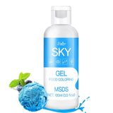 Gel-madfarve - 100 ml, Gel-madfarve til kager, bagning, småkager, makroner - koncentreret sukkerfri madfarve til kagedekoration, drikkevarer, påskeæg, DIY-slime (hvid)