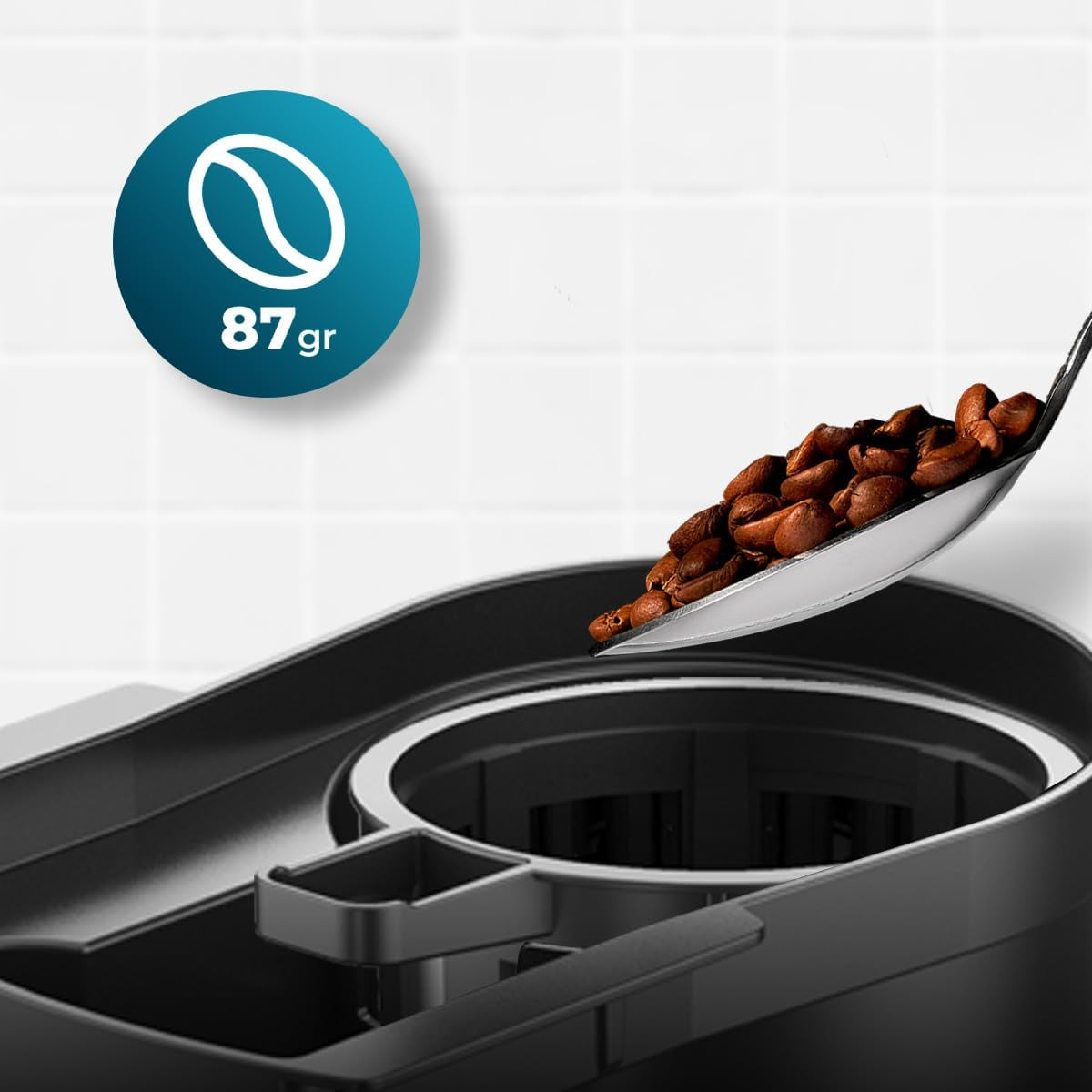 Cecotec Coffee 66 Grind & Drop Essential dryp kaffemaskine. 1086 W, Klingesliber, Op til 12 kopper, Ekstrem Aroma-teknologi, Digital, Rustfrit Stål, Auto-Sluk.