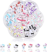3D-katte-negleklistermærker, negleglimmer, pailletter, harpiks-negleklistermærker, neglesten, diamanter til neglekunst, inklusive rhinestone-neglevoksstift (farverig kat)