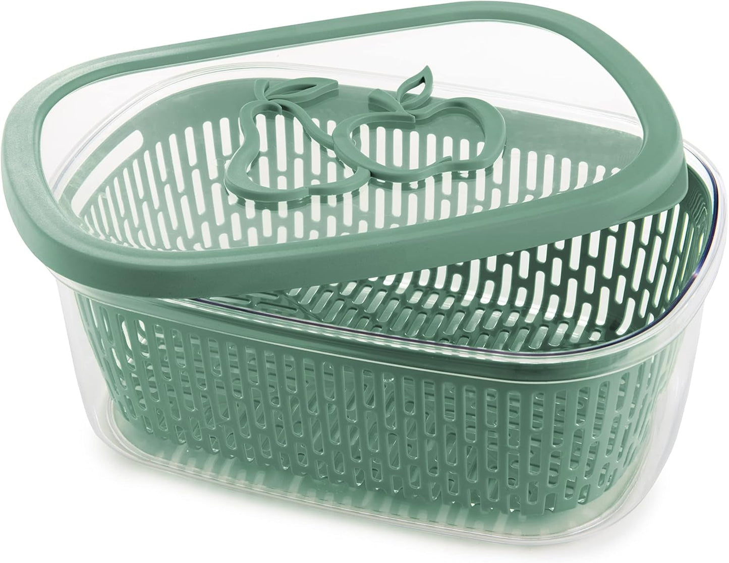 Sav til konservering af frugtsmag, plastik, grøn, 4 LT - rektangulære madopbevaringskasser Naty Shop Green 4 Lt - rektangulær