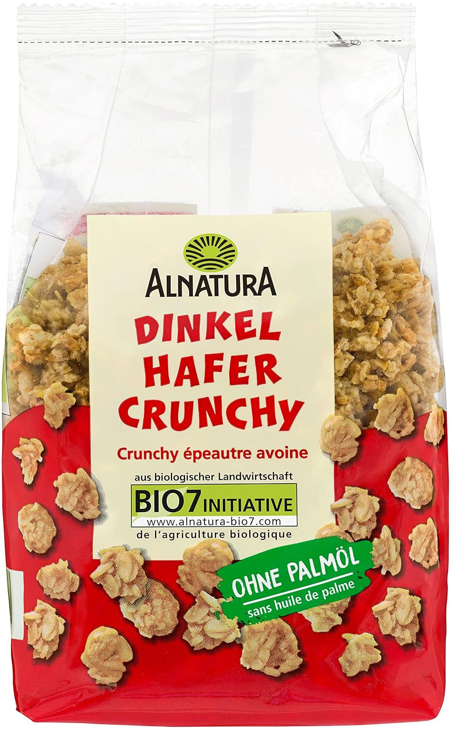 Crunchy med spelt og økologisk havre, 375g