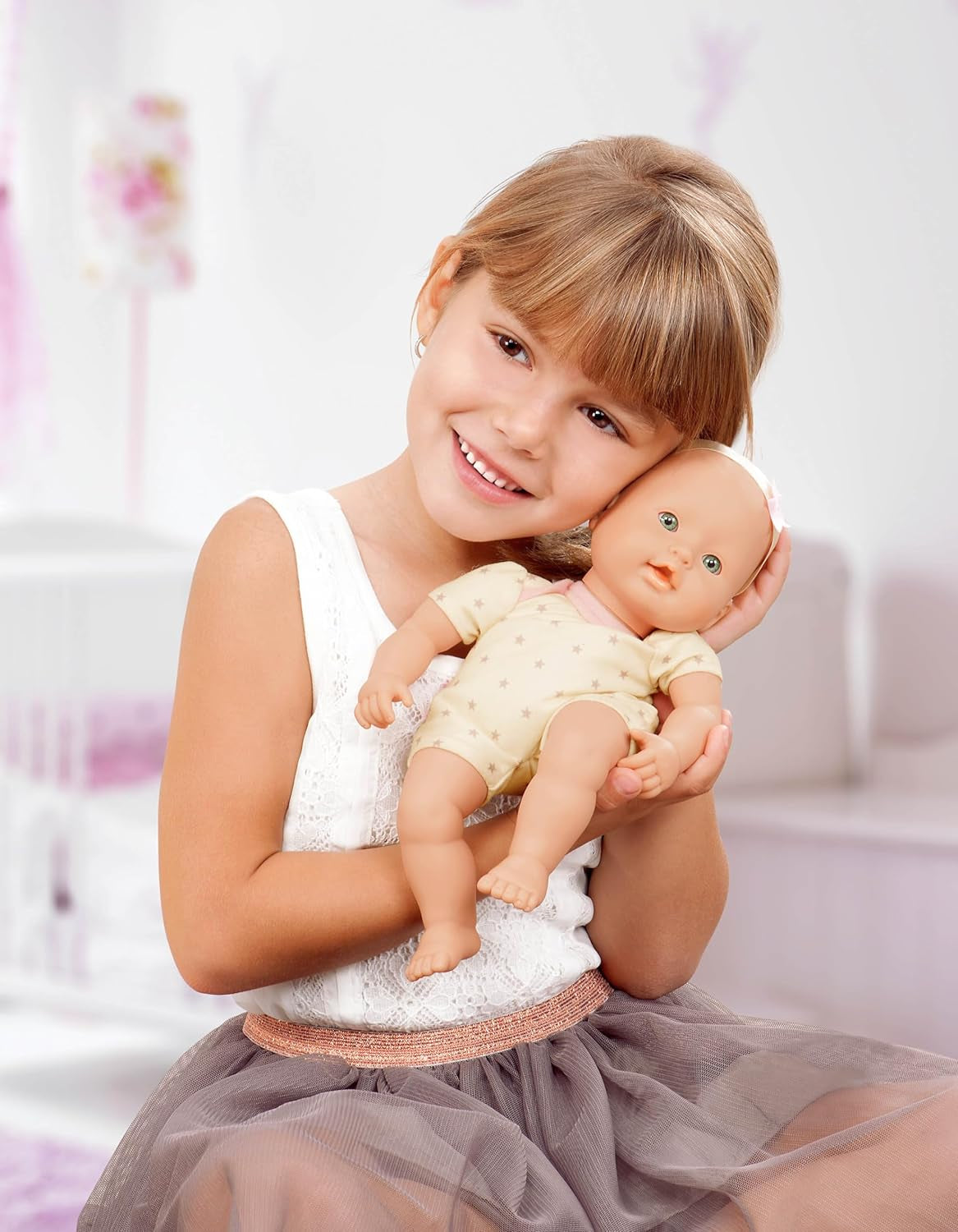 Baby Sweetheart Doll - Sengetid - 31 cm - Blød krop - Suttetilbehør - Foregive leg - Legetøj fra 3 år og opefter