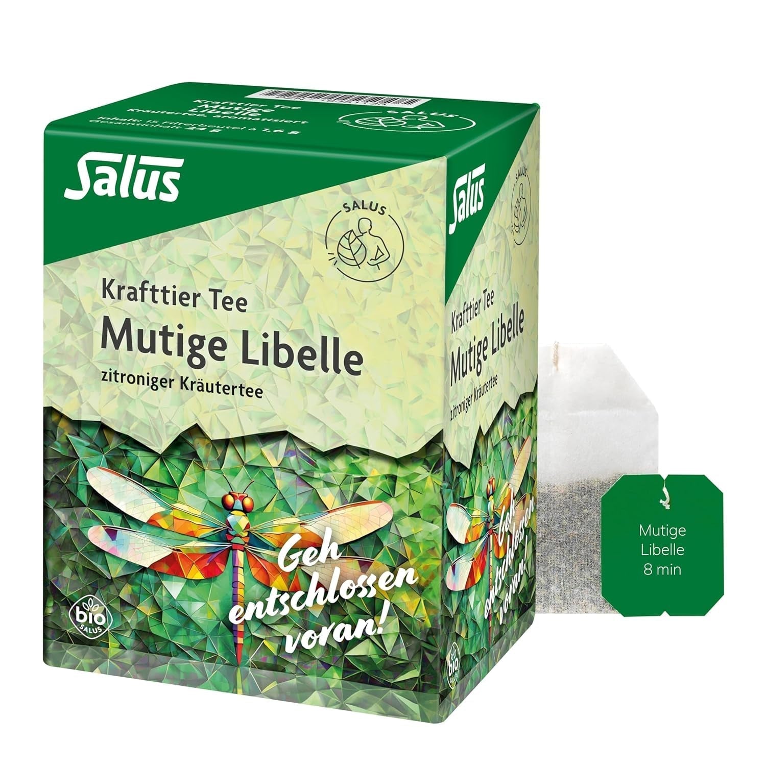Salus - Krafttier Tea - Brave Dragonfly - 1X 15 filterposer (24g) - Urtete med citronsmag - Med perikon - Smag - Bio