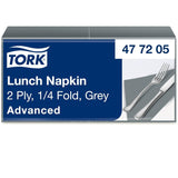 Tork 477840 Lime frokostservietter / 2-lags servietter til små måltider eller snacks / Avanceret kvalitet / 10 X 200 (2000) Papirservietter / 32,6 X 33 cm (L X B) / 1/4 fold