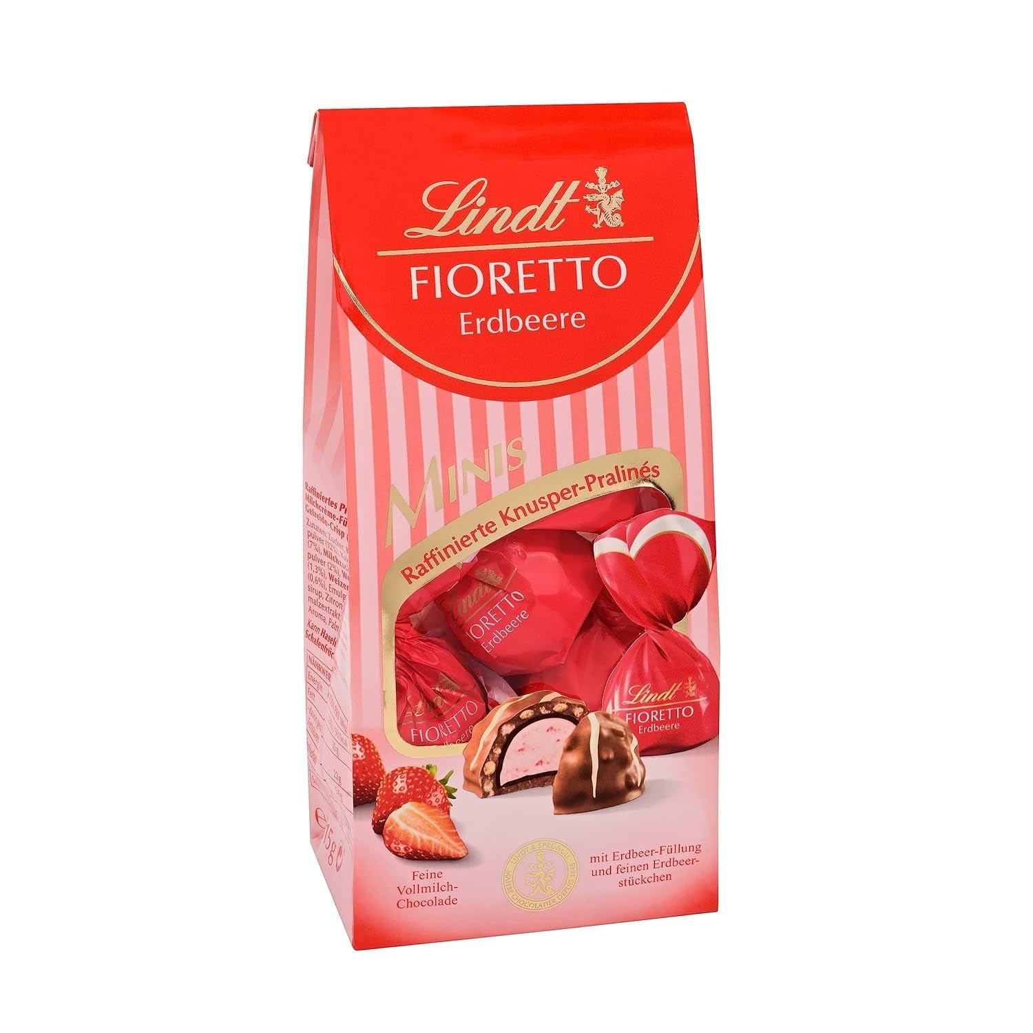 Lindt Chokolade | FIORETTO Zabaione gavesæt | 138g | 6 mælkechokoladepraliner med Zabaione-trøffelfyld og sprød topping, indeholdende alkohol | Chokolade gave
