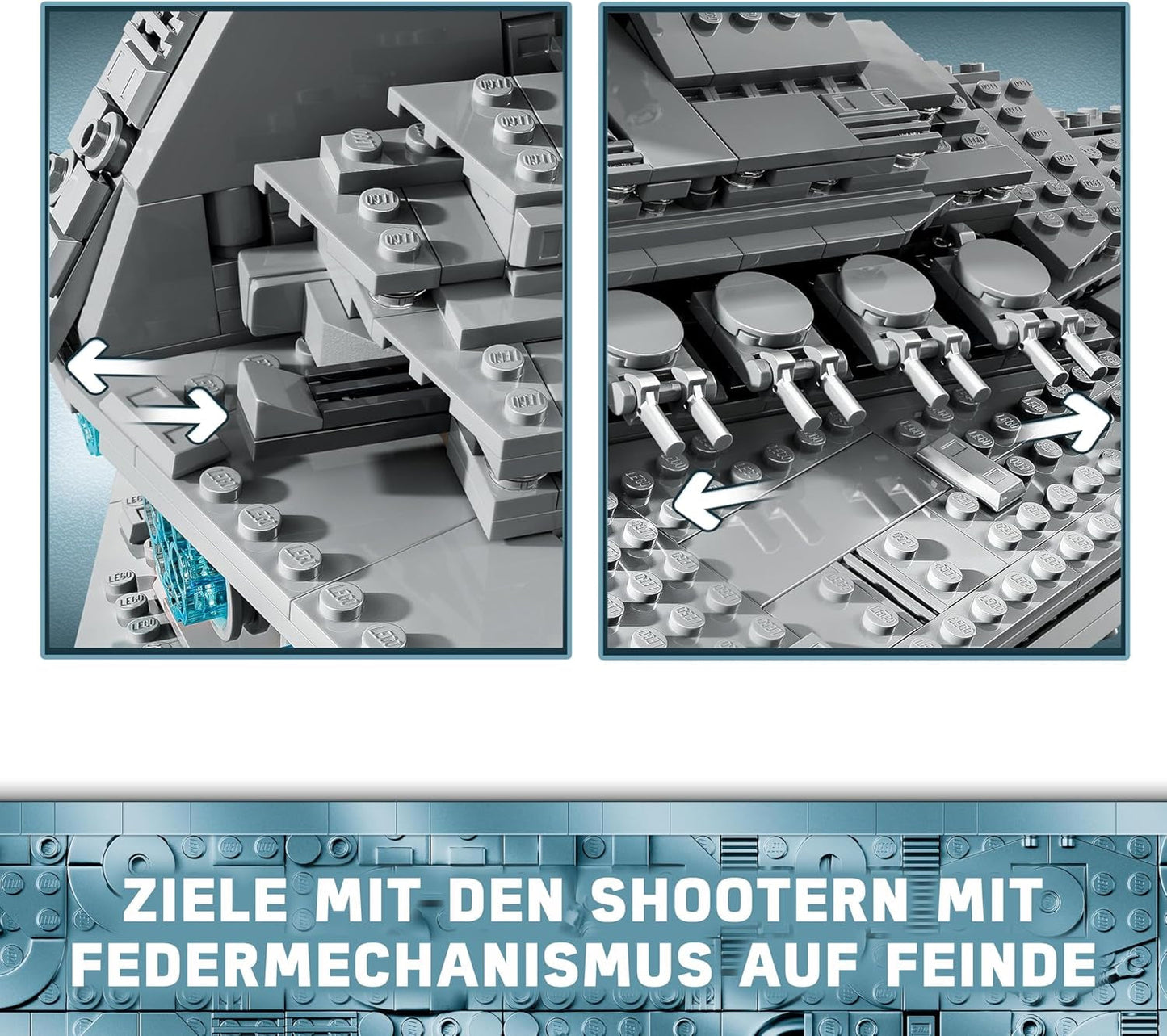 LEGO Star Wars Imperial Star Destroyer, rumskibssæt, byggelegetøj, Darth Vader og Cal Kestis legesæt, fødselsdagsgave til drenge, piger og fans 75394 Byggesæt Besuche den LEGO-Store