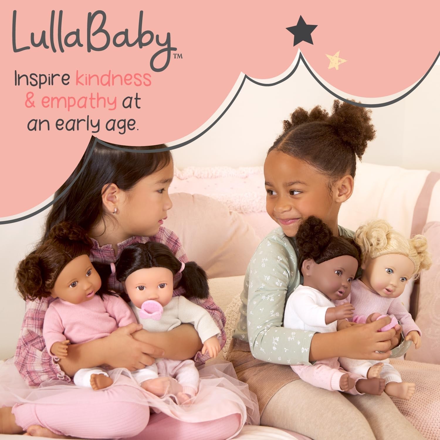 LullaBy – Dukkebadekar – Badekarsæt – Badelegetøj – Dukketilbehør – Realistisk vandleg – Børn 2+