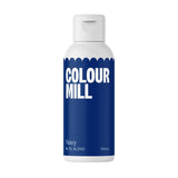 Color Mill Blend oliebaseret madfarve, marineblå farve - Madfarve til chokolade, fondant, muffins, kager, bagning, makroner - Madfarve til dekoration af kager - 100 ml