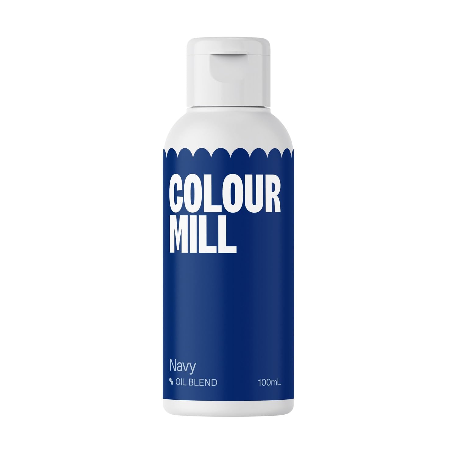 Color Mill Blend oliebaseret madfarve, marineblå farve - Madfarve til chokolade, fondant, muffins, kager, bagning, makroner - Madfarve til dekoration af kager - 100 ml