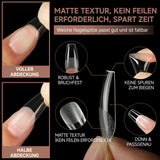 Ballerina Gel Neglespidser 216 stk. 12 Størrelser Soft Gel Negle Tips Full Cover Negle Extension Sæt Semi Matt DIY Home Art