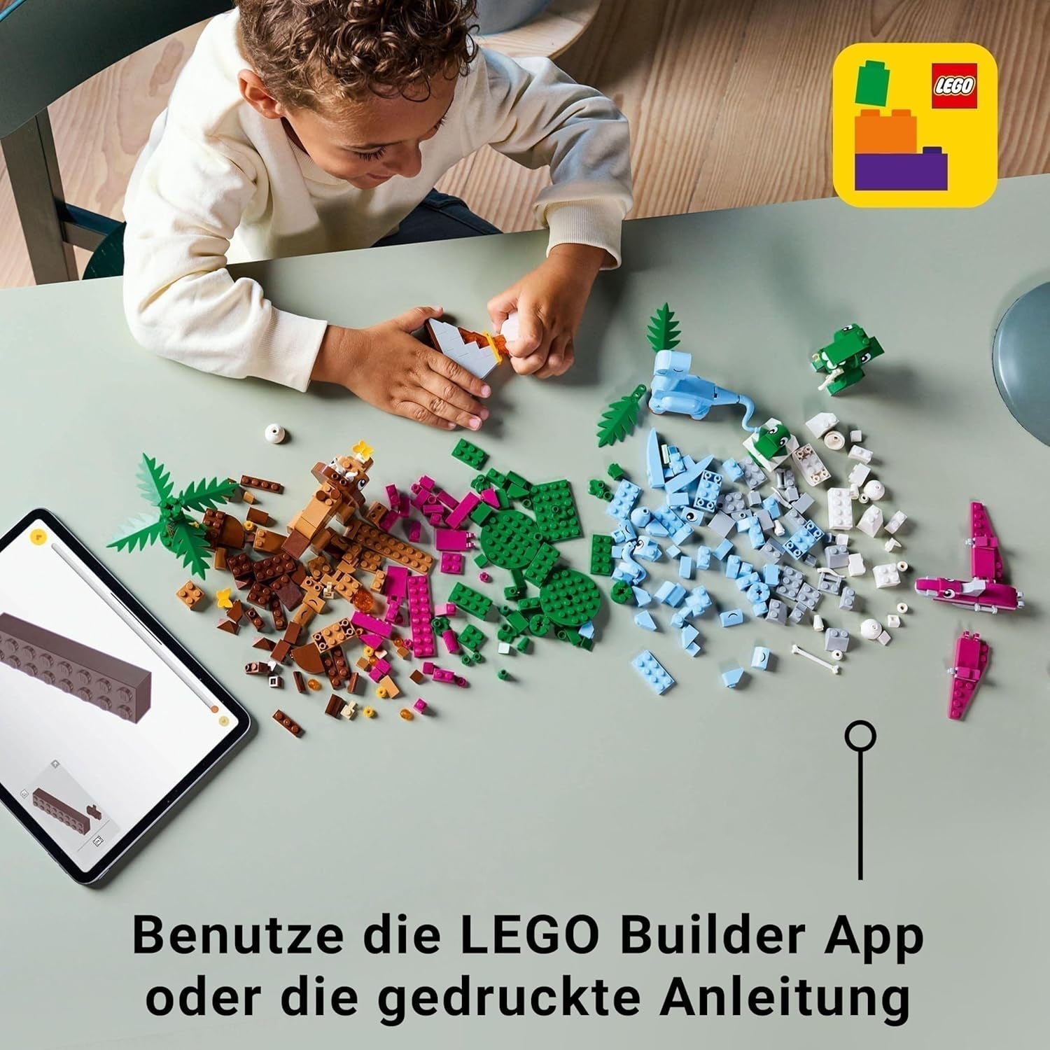 LEGO Classic Creative Dinosaurs byggesæt med dyremodeller og figurer lavet af klodser, fantasifuld legeoplevelse, gave til drenge og piger på 5 år, inklusive T.Rex og Triceratops 11041 byggesæt Besuche den LEGO-Store
