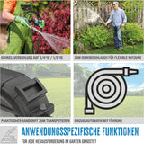 Automatisk slangetromle Güde 30-2-2 1/2 (180° rotation, til vægmontering, 30 m slange, vandspray, vægbeslag, automatisk tilbagetrækning, tilbagetrækningsstop, transporthåndtag, 2 lynkoblinger)