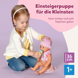 Baby Born Lena babydukke (Girl) - 36 cm - 7 funktioner inklusive tilbehør og madras - Fungerer helt uden batterier - Velegnet til små børn fra 1 år