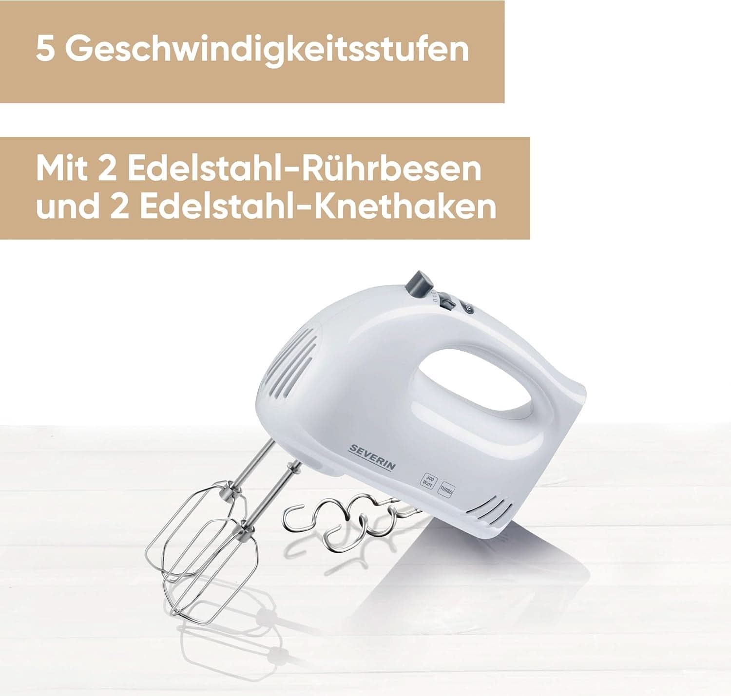 SEVERIN Håndmixer HM3820 (LBH 20X9X14 Cm) LBH 20X9X14 Cm Weiß Kitchen Naty Shop